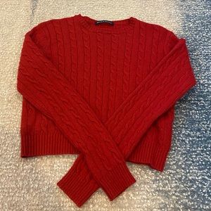 Brandy Melville Cropped Red Sweater